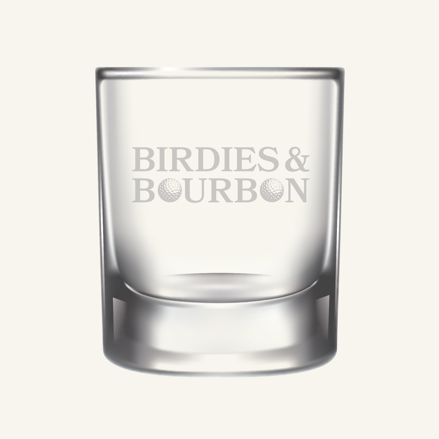 "Birdies & Bourbon" Whiskey Glass
