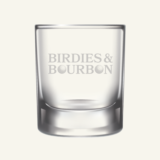 "Birdies & Bourbon" Whiskey Glass